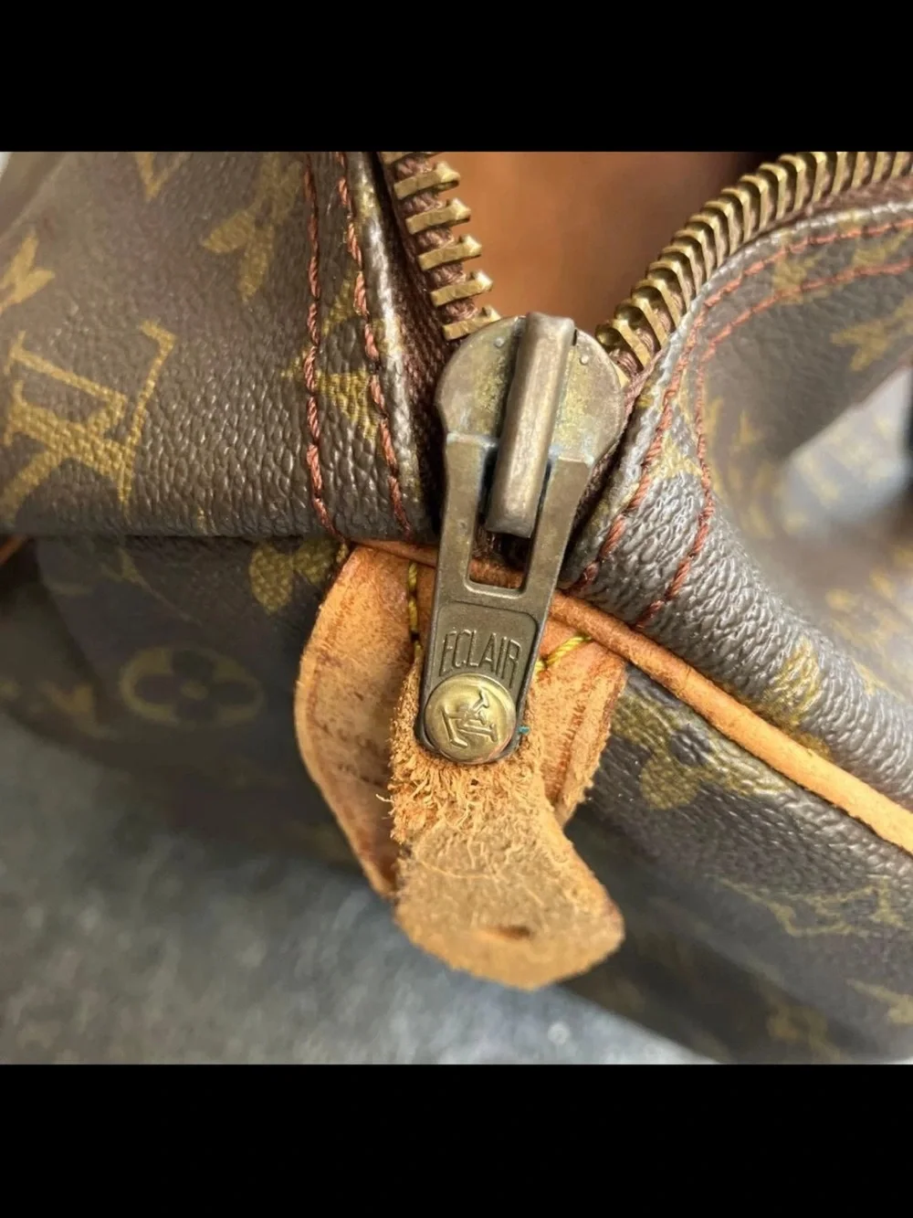 Louis Vuitton Brown Monogram Canvas Satchel with Vachetta Trim
